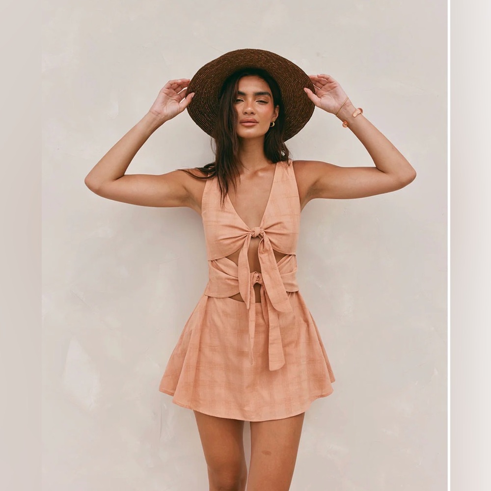 SABO Bailee Mini Dress in Salmon